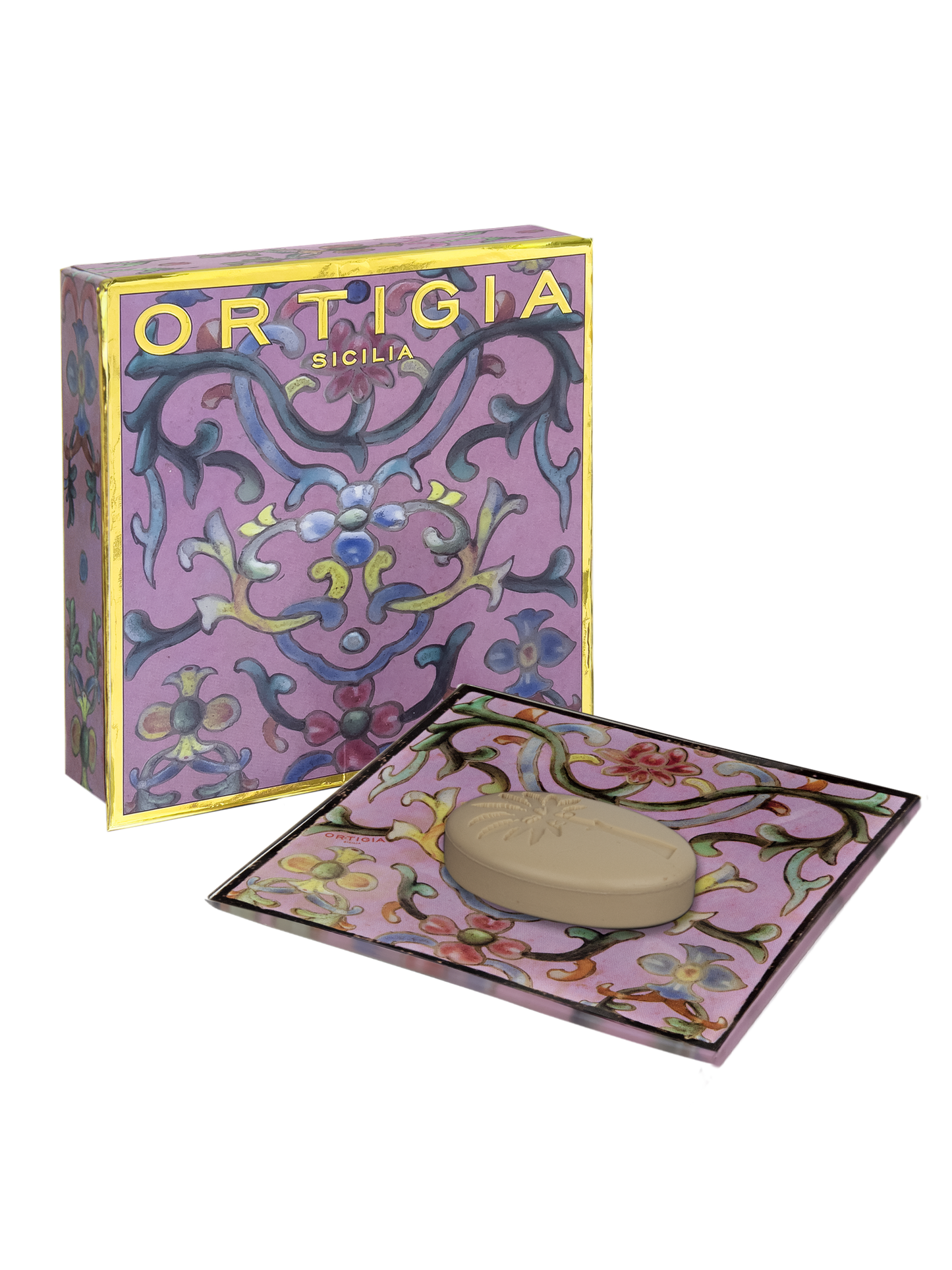 Jabón + Porta Jabón de Cristal - Ortigia Sicilia