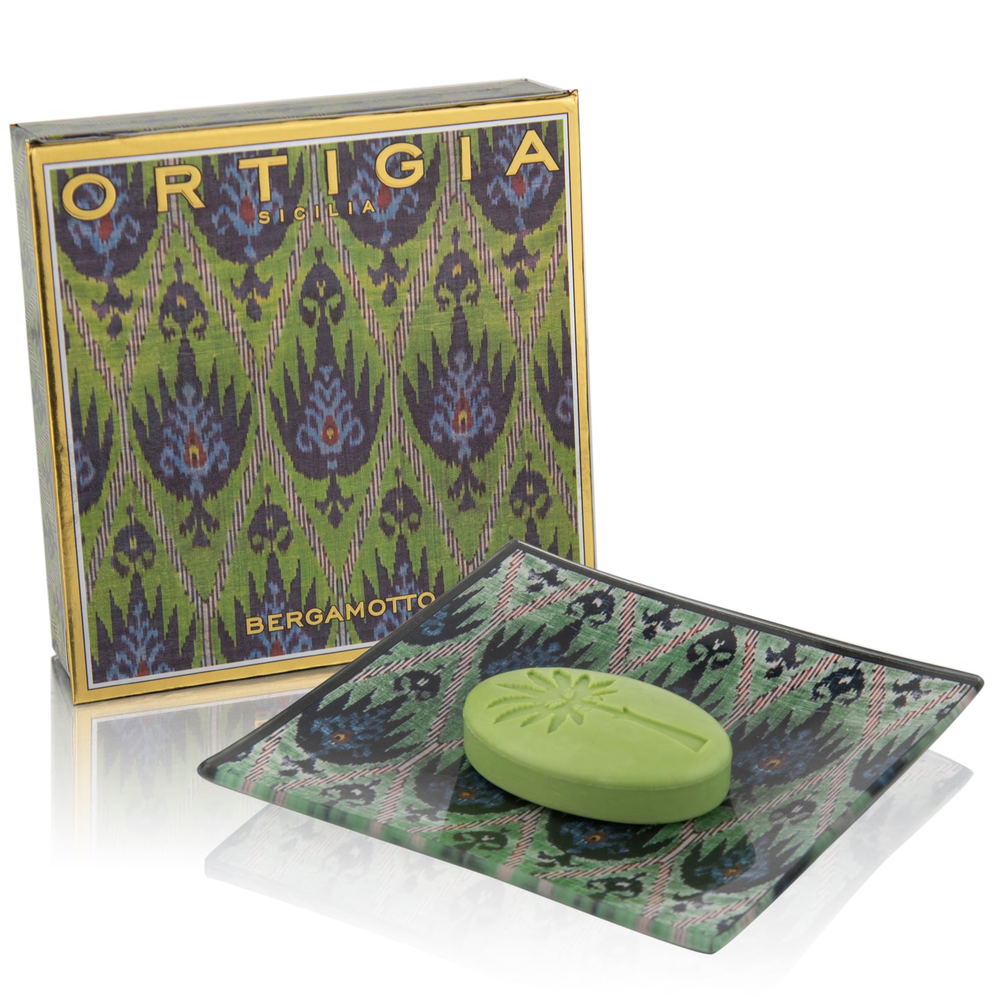Jabón + Porta Jabón de Cristal - Ortigia Sicilia