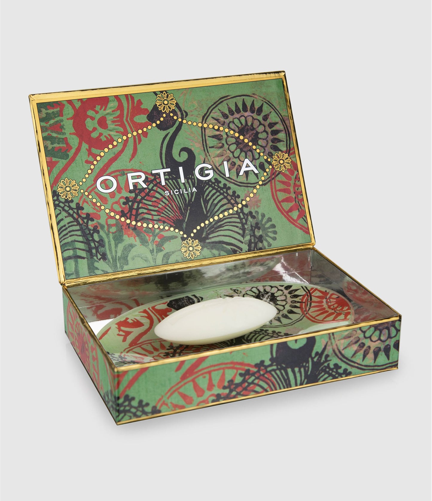 Jabón + Porta Jabón de Cristal - Ortigia Sicilia
