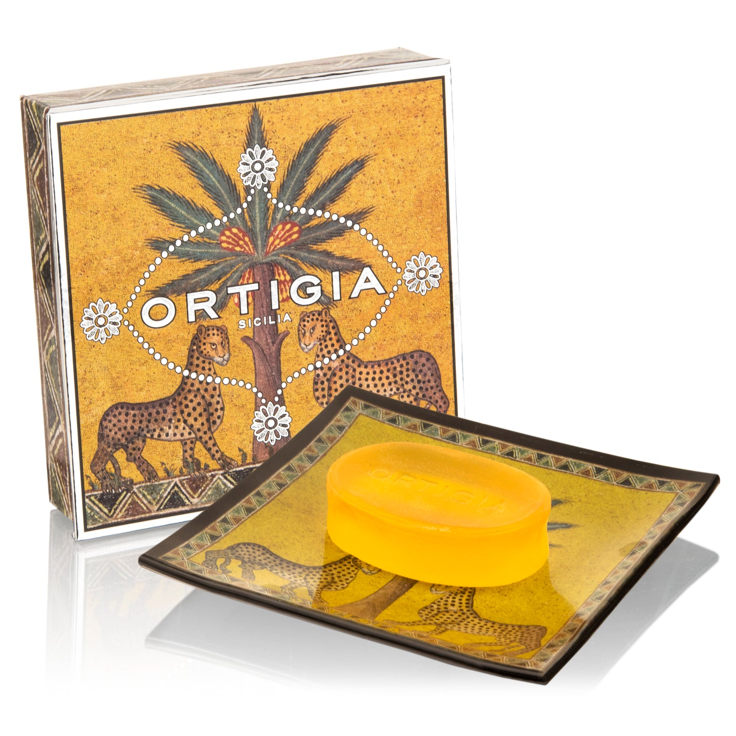Jabón + Porta Jabón de Cristal - Ortigia Sicilia
